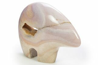 Polished Pink Potato (Dulcote) Agate Bear - South Africa #311487