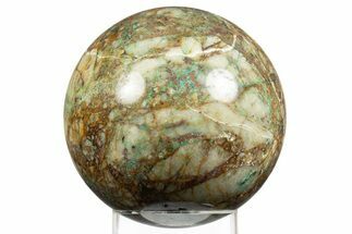 Polished Quartz and Chrysocolla Sphere #311715