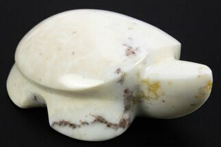 Polished White King Cobra Jasper Turtle - India #311899