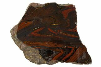 Polished Tiger Iron Stromatolite Slab - Billion Years #314312