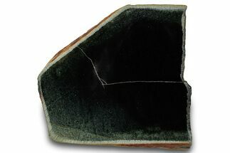 Polished Black Jade (Actinolite) Slab - Western Australia #314578
