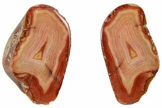 Polished, Banded Bahia Agate Nodule Pair - Brazil #314693