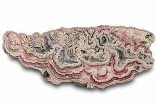 High Quality, Polished Banded Rhodochrosite Slab - Argentina #315037