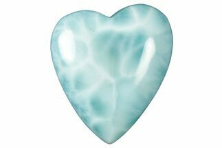 Polished Heart-Shaped Larimar Cabochon - Dominican Republic #315156