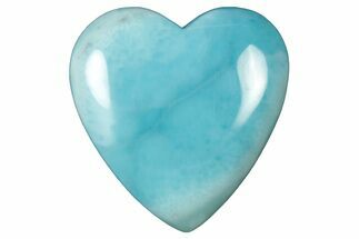 Polished Heart-Shaped Larimar Cabochon - Dominican Republic #315157