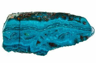 Polished Banded Chrysocolla and Malachite - Bagdad Mine, Arizona #315656