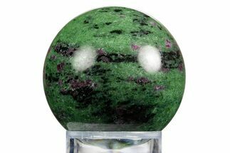 Polished Ruby Zoisite Sphere - Tanzania #315072