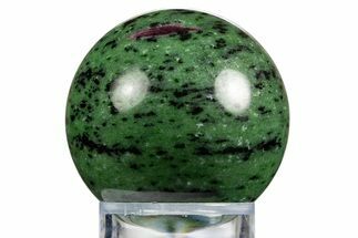 Polished Ruby Zoisite Sphere - Tanzania #315076