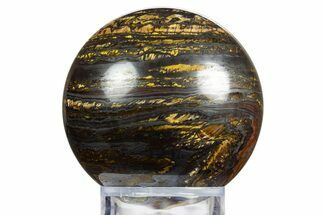 Polished Tiger Iron Stromatolite Sphere - Billion Years #315789