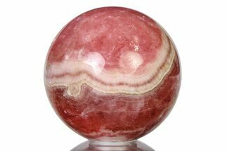 Polished Rhodochrosite Sphere - Argentina #315257