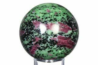 Polished Ruby Zoisite Sphere - Tanzania #315105