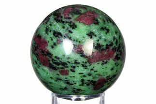 Polished Ruby Zoisite Sphere - Tanzania #315119