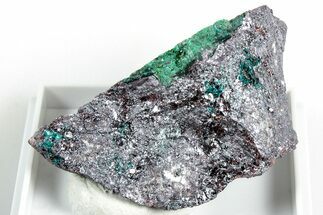 Rare Blue-Green Rouaite w/ Malachite & Cuprite - DR Congo #317272