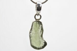 Green Moldavite Tektite Pendant ( g) - Czech Republic #317518