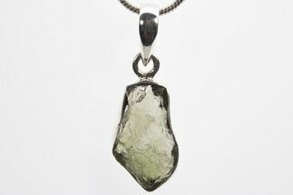 Green Moldavite Tektite Pendant ( g) - Czech Republic #317519