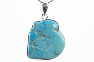 Kingman Turquoise Pendant (Necklace) - Sterling Silver #317571