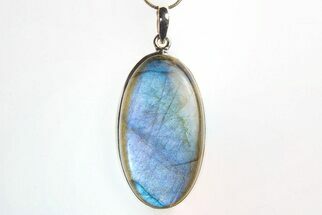 Brilliant Blue Labradorite Pendant with Chain #317633