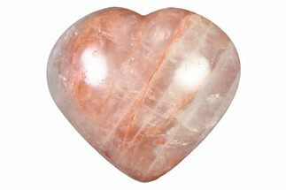 Polished Hematite (Harlequin) Quartz Heart - Madagascar #318652