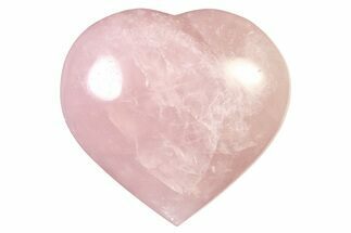 Polished Rose Quartz Heart - Madagascar #318659