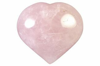 Polished Rose Quartz Heart - Madagascar #318665