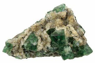 Fluorescent Green Fluorite Cluster - Diana Maria Mine, England #319141