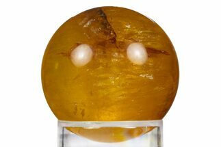 Banded Yellow Fluorite Sphere - China #319784