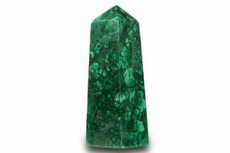 Tall Polished Malachite Obelisk - DR Congo #321136