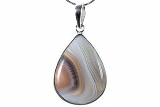 Botswana Agate Pendant (Necklace) - Sterling Silver #321593