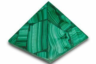 Polished Malachite Pyramid - DR Congo #321164