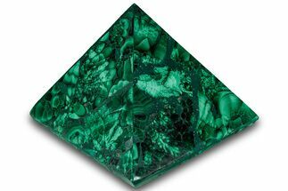 Polished Malachite Pyramid - DR Congo #321172