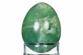 Polished Green Fluorite Egg - Fluorescent! #322469