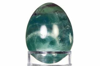 Colorful Polished Fluorite Egg - Fluorescent! #322484