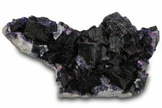 Dark Purple Fluorite Crystal Cluster - Cave-in-Rock, Illinois #322797