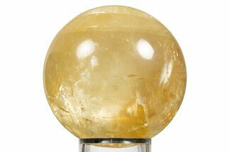 Polished Honey Calcite Sphere - China #322996