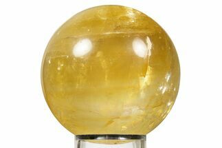 Polished Honey Calcite Sphere - China #323006