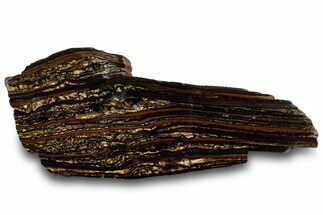 Polished Tiger Iron Stromatolite Slab - Billion Years #319377