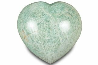 Teal-Blue Polished Amazonite Heart - Madagascar #323124