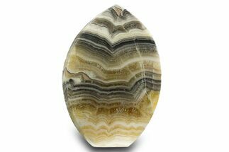 Polished Zebra Calcite Flame - Mexico #323283