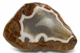 Tumbled Banded Agate Nodule - Kerrouchen, Morocco #324025
