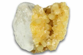 Fluorescent Yellow Calcite Crystal Cluster - South Dakota #323686