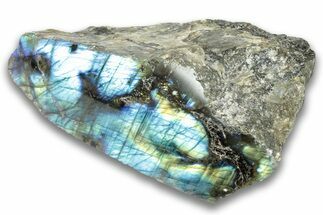 Single Side Polished Labradorite Section - Madagascar #324660