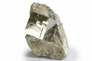 Natural Pyrite Cube In Rock - Navajun, Spain #325020