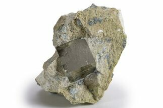 Natural Pyrite Cube In Rock - Navajun, Spain #325025