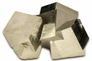 Shiny Natural Pyrite Cube Cluster - Navajun, Spain #325116