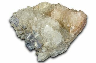 Blue/Purple Cubic Fluorite Crystals on Quartz - New Mexico #326173