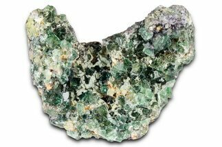 Gemmy Green Cubic Fluorite Cluster w/ Quartz - Okorusu Mine #326541