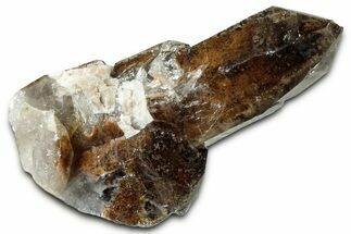 Rutilated Smoky Quartz Crystals w/ Feldspar Inclusions - Malawi #326665