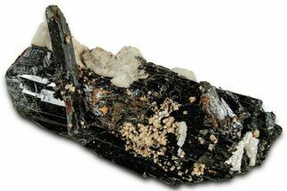 Zircon and Feldspar Crystals on Aegirine - Malawi #326671