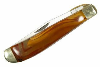 Pocket Knife With Colorful Agate Inlays - Hand-Crafted In Utah #327588