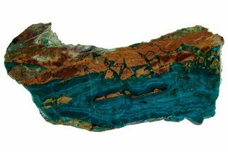 Polished Banded Chrysocolla - Bagdad Mine, Arizona #327681